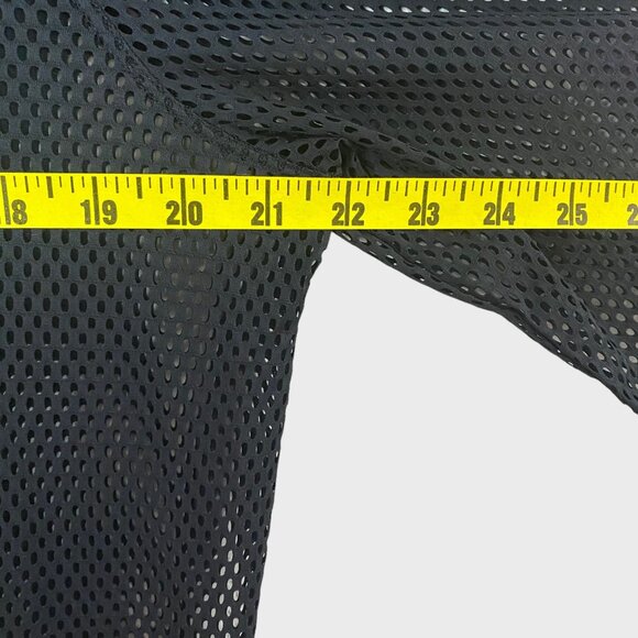 Victoria's Secret Sport Full-Zip Black Mesh Bomber Jacket Womens Medium Athletic - Picture 10 of 11